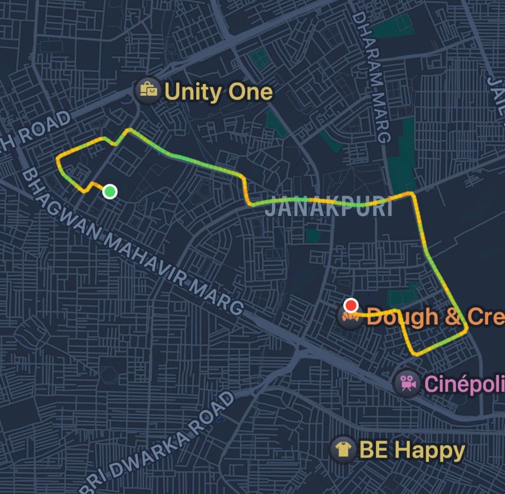 Delhi on Cycle route map